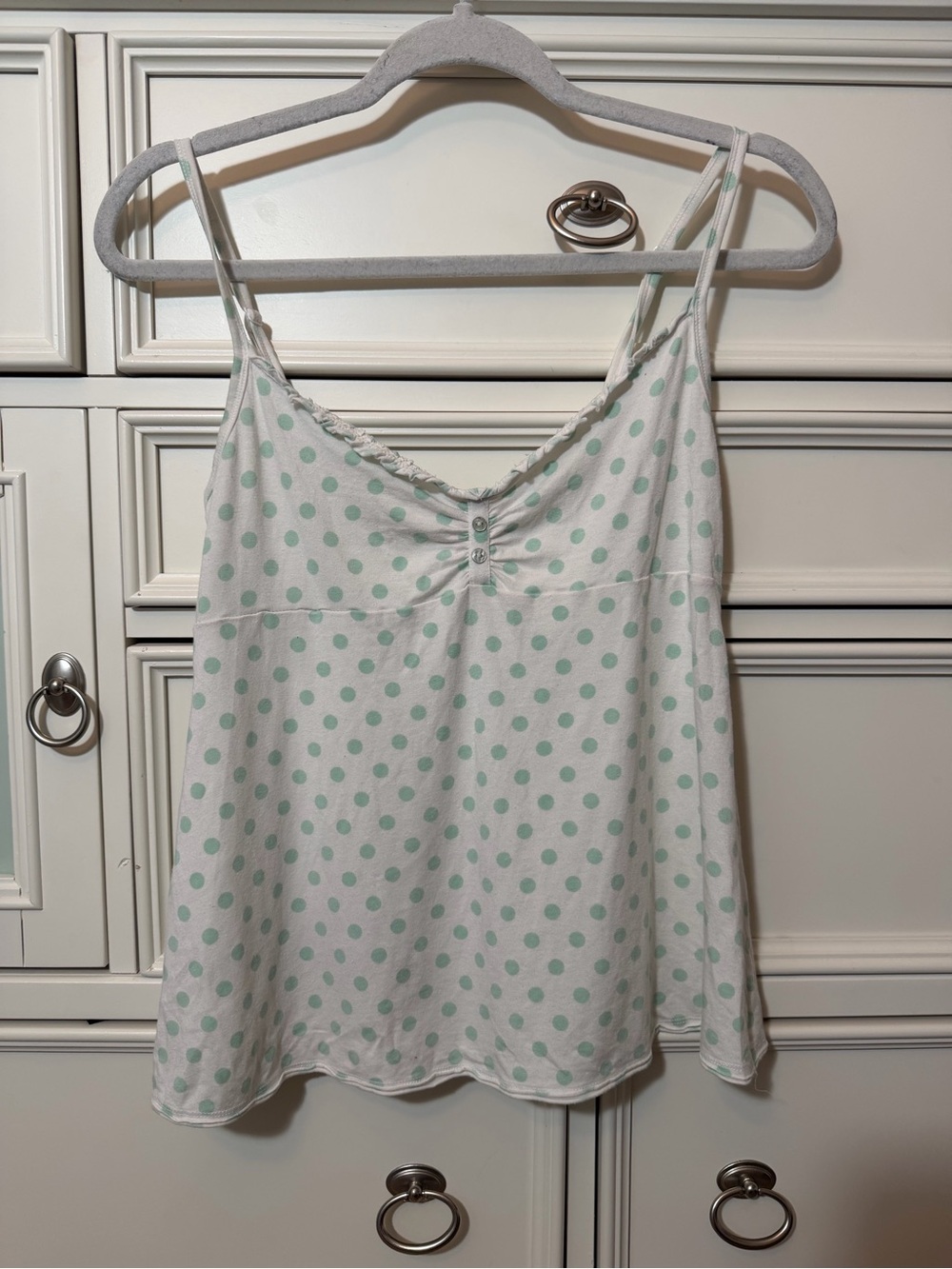Light Mint Polka Dot Cami Tank Top - Women
